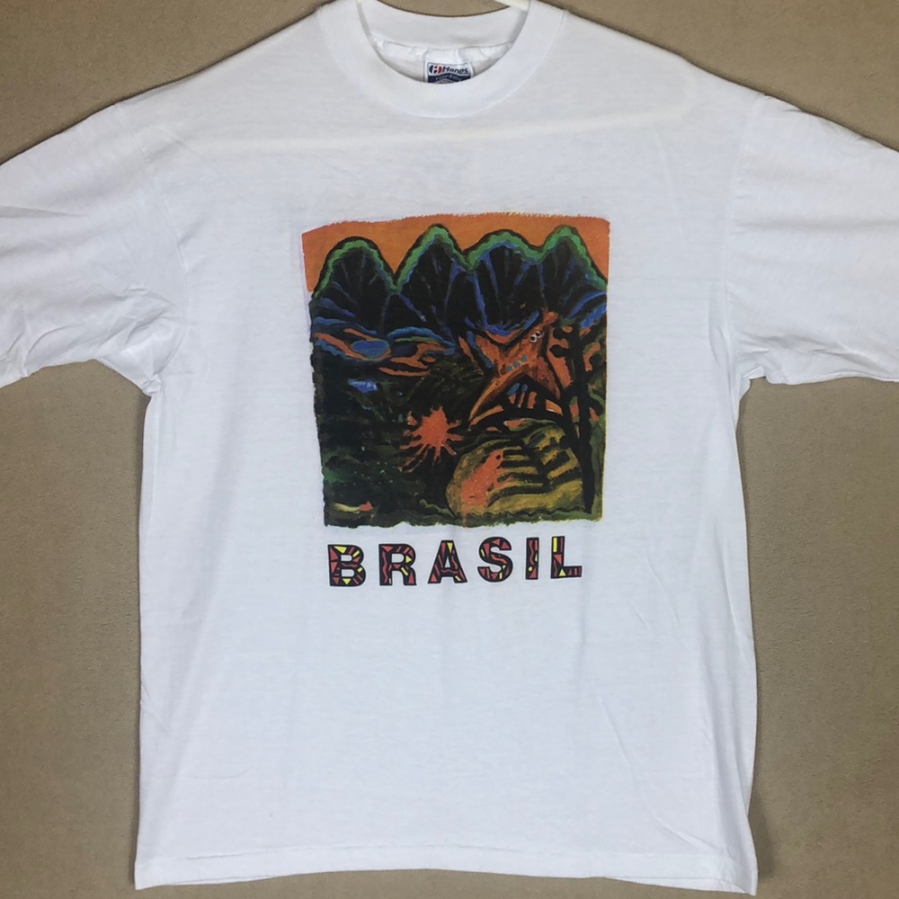 Vintage The Manhattan Transfer Brazil 1988 Tour Short Sleeve Shirt Men’s size XL